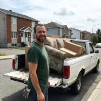 Marc beside his first pickup truck